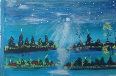 Full Moon Over The Wetlands